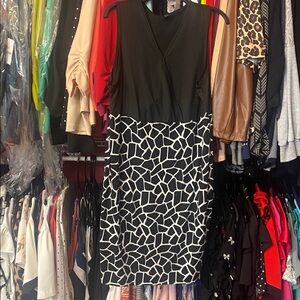 Stylish Black and White Dress